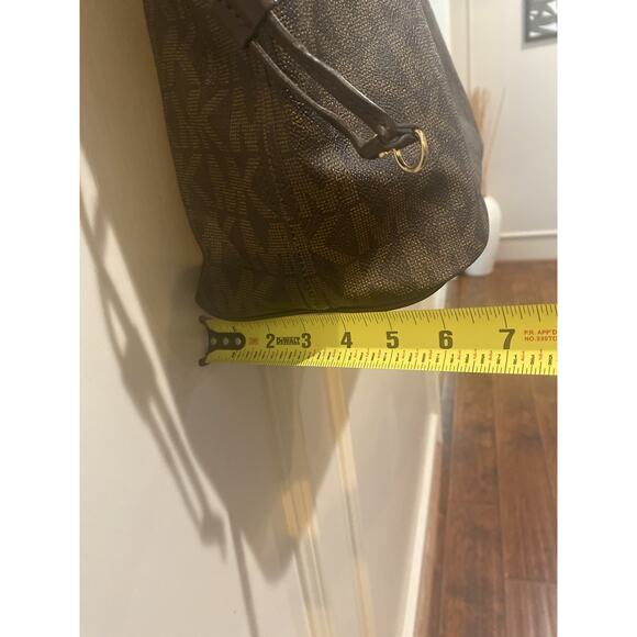 MICHAEL KORS Reversible Brown Monogram Snake-print Tote Shoulder Bag Purse Fall - Picture 14 of 14